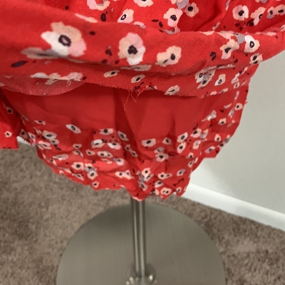 Sanctuary Minidress adjustable spaghetti strap lined gathered extra ruffle bottm - Picture 5 of 7